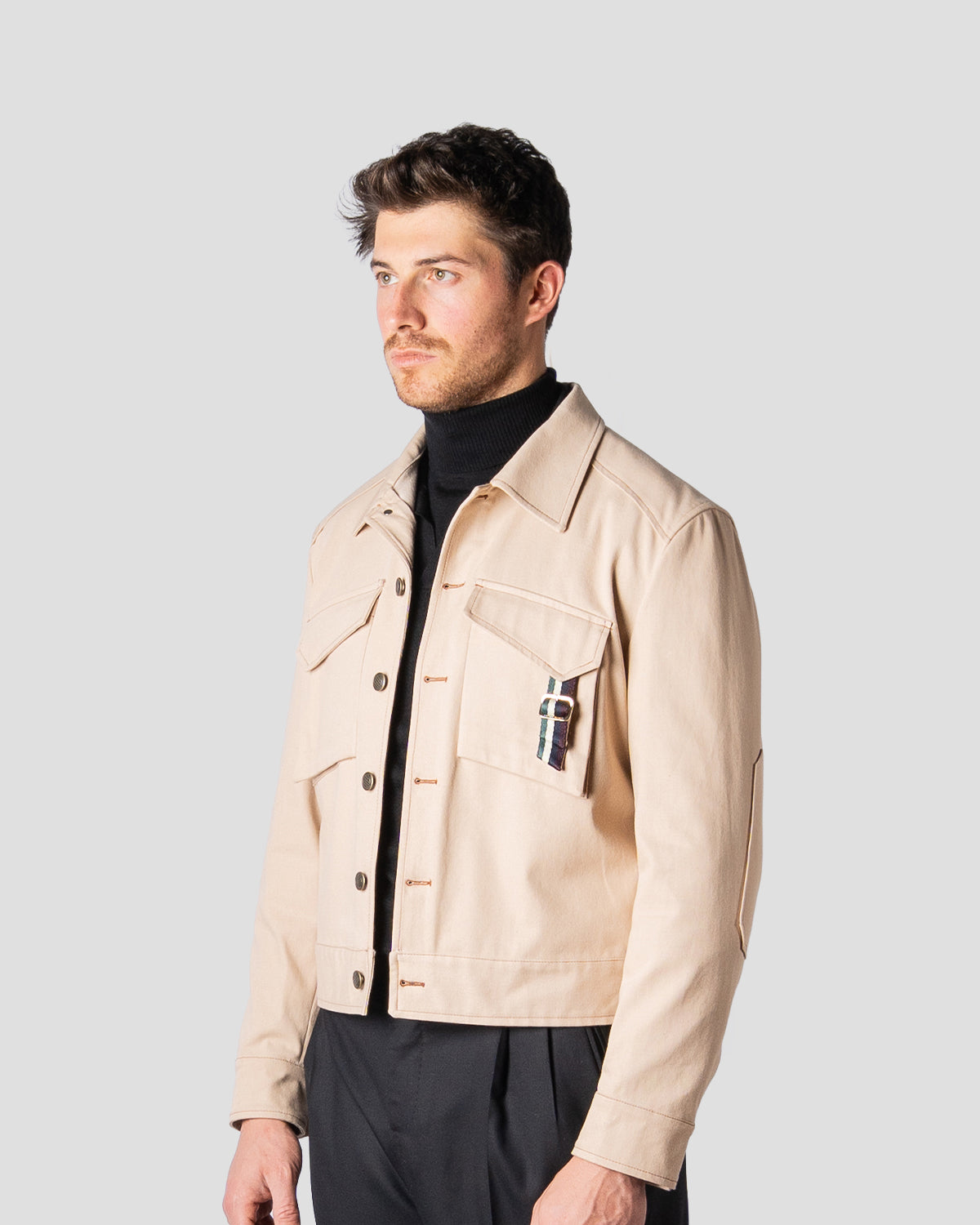 Giubbotto Board Denim Beige, Bottega Dalmut, foto 5