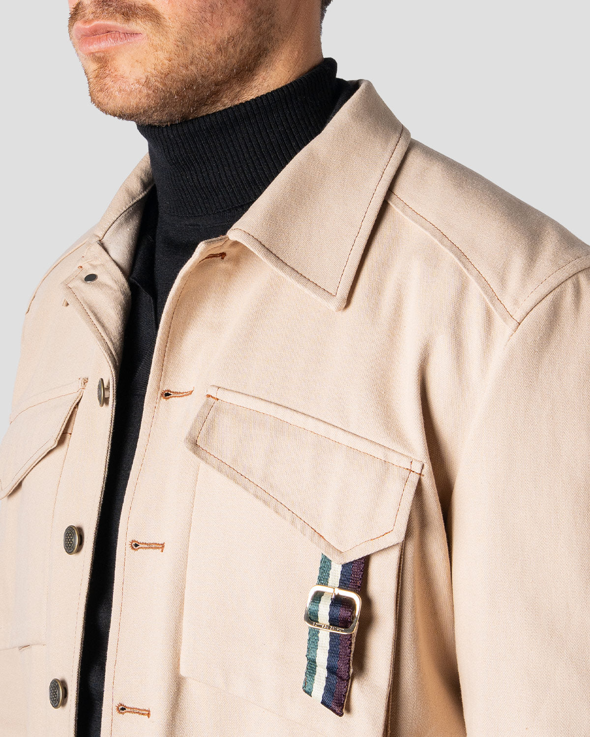 Giubbotto Board Denim Beige, Bottega Dalmut, foto 6