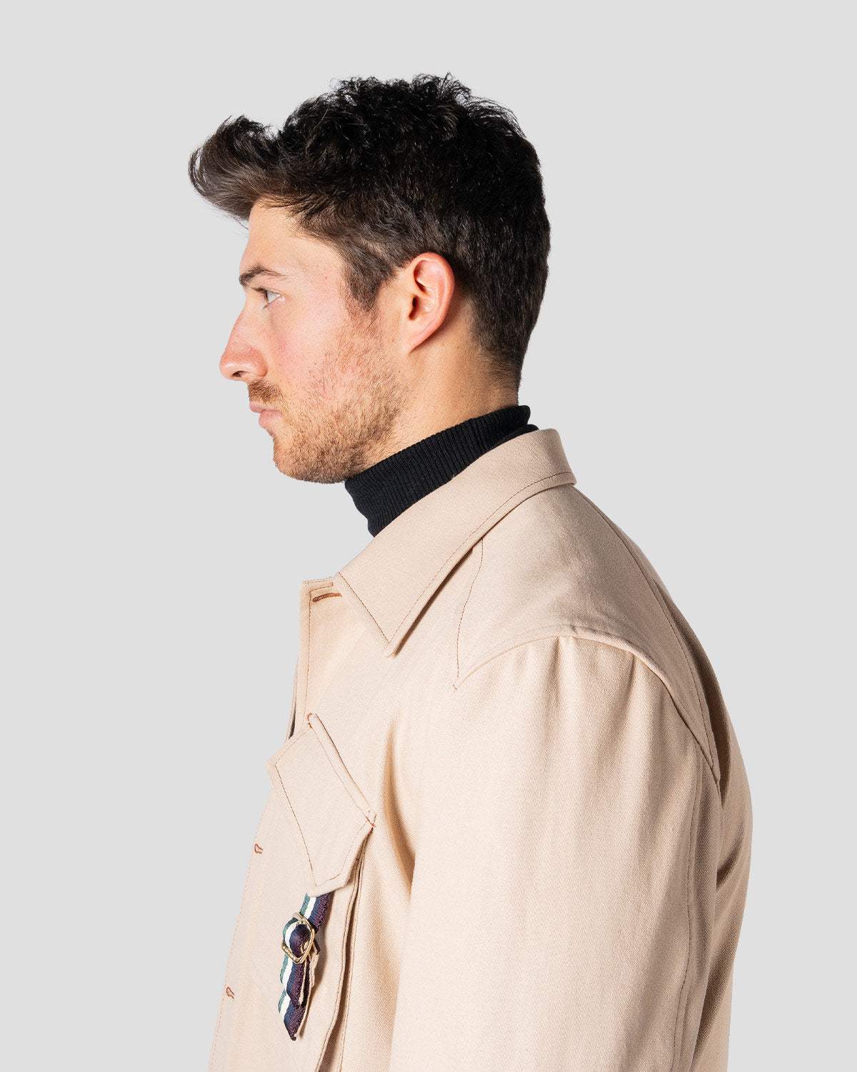 Giubbotto Board Denim Beige, Bottega Dalmut, foto 7