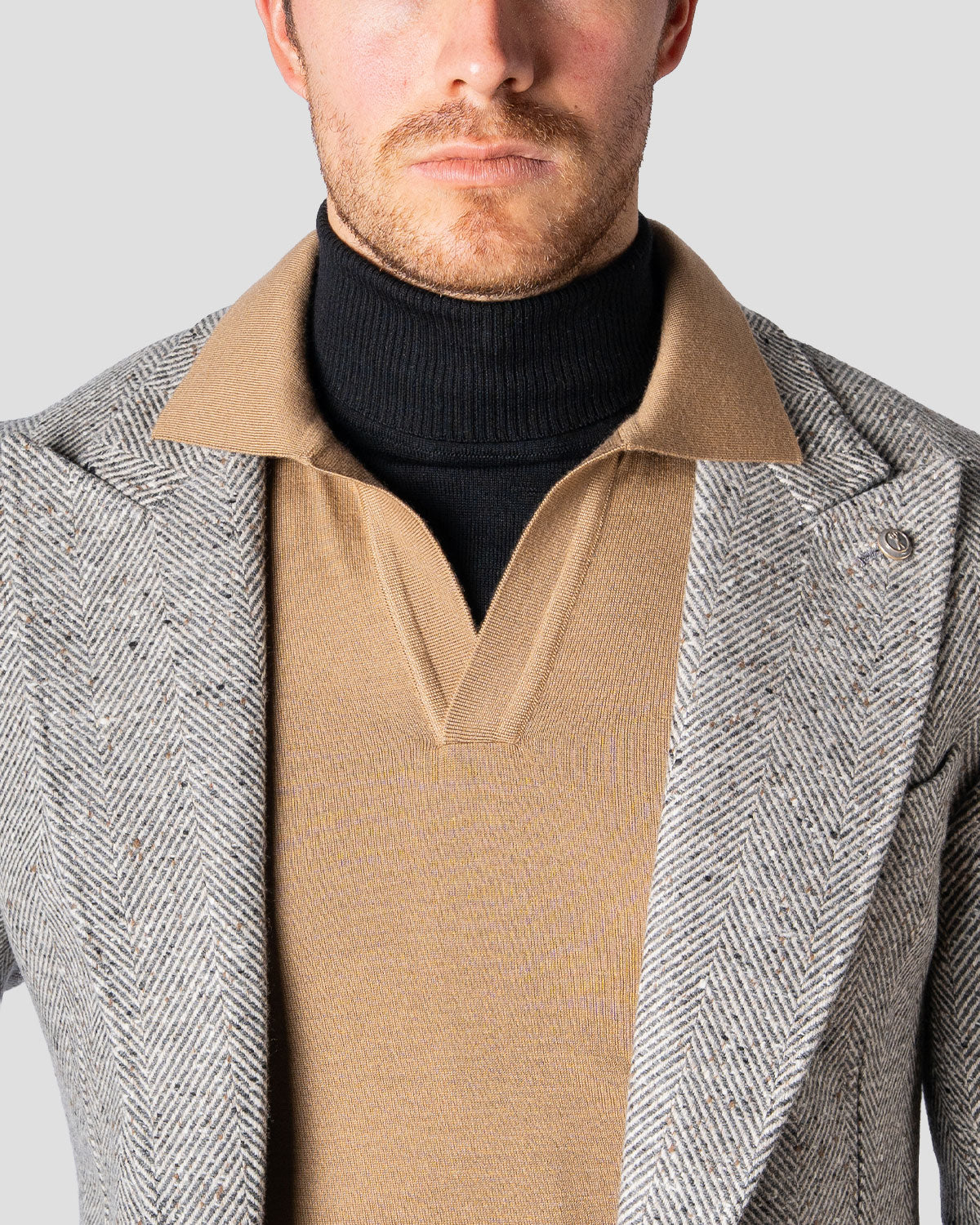 Polo Golf Cammello Manica Lunga