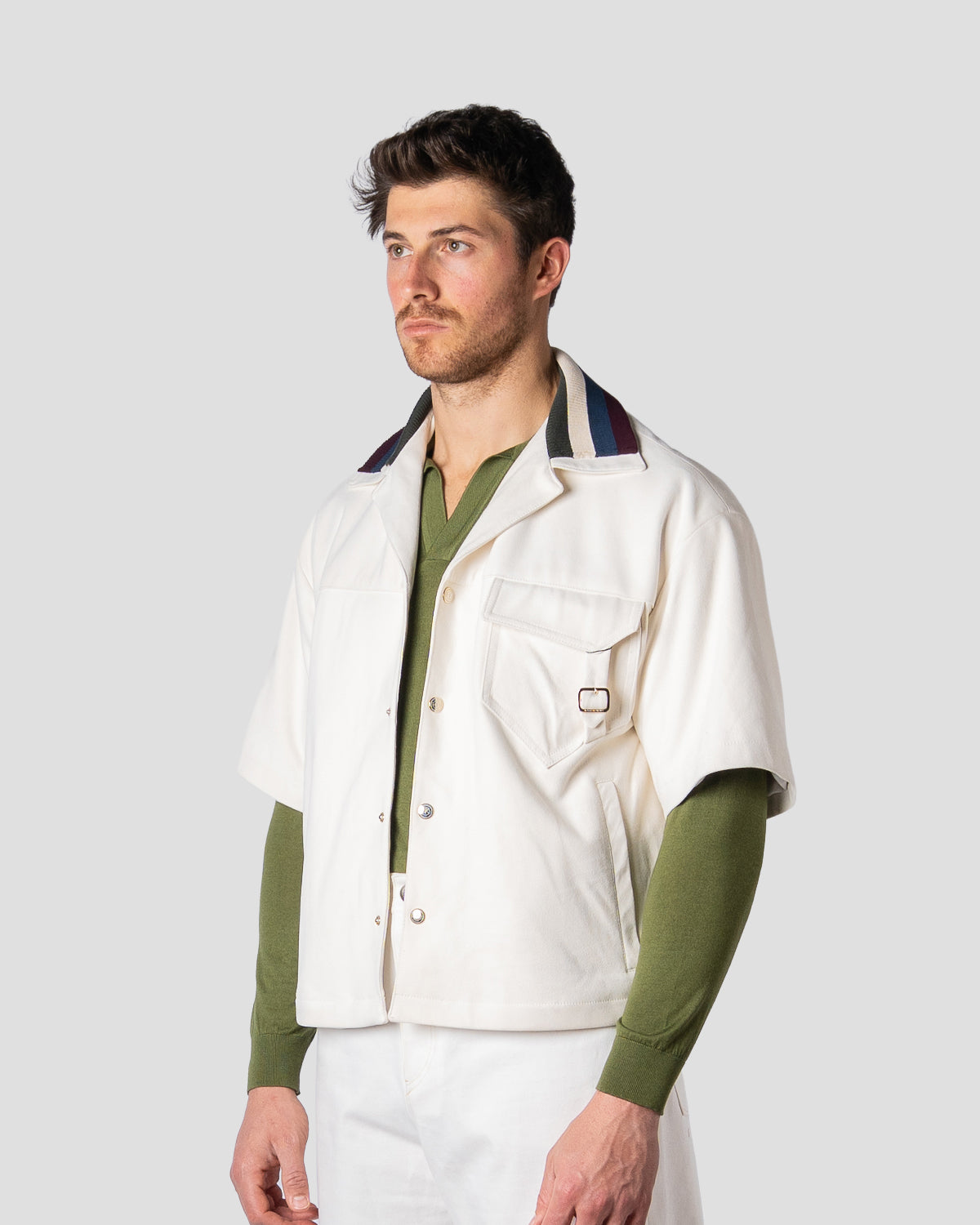 Camicia Board Camoscio Bianca