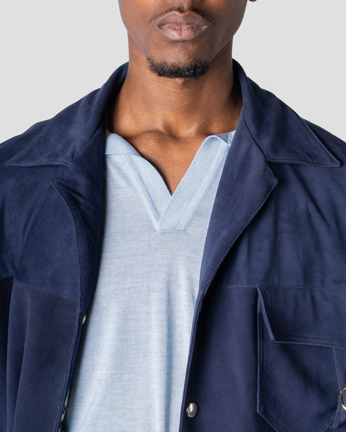 Camicia Board Camoscio Blu