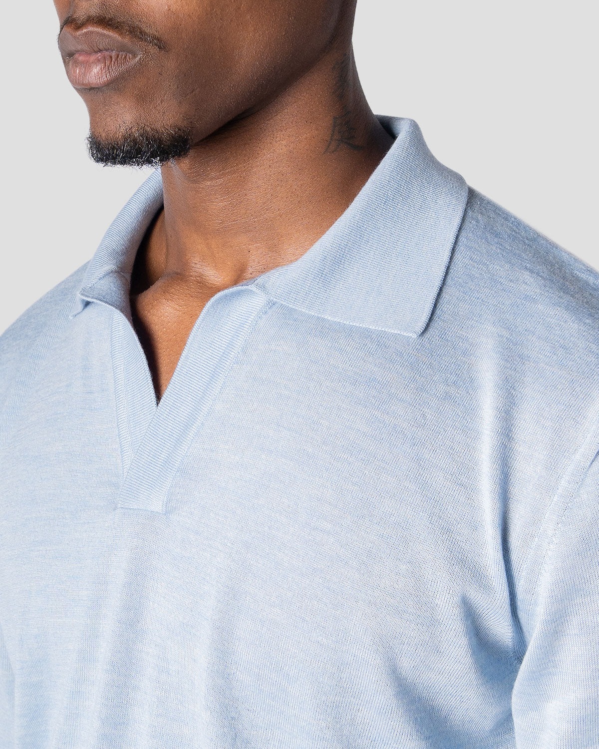 Polo Golf Azzurro Manica Lunga