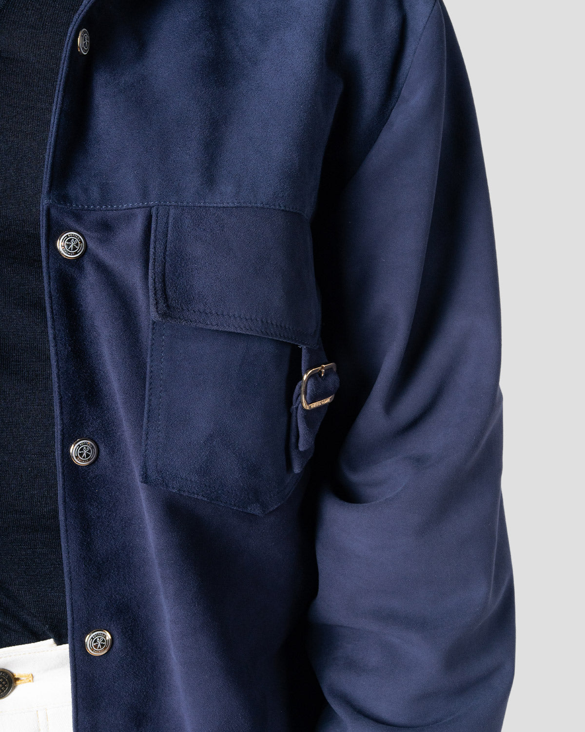 Overshirt Safari Camoscio Blu