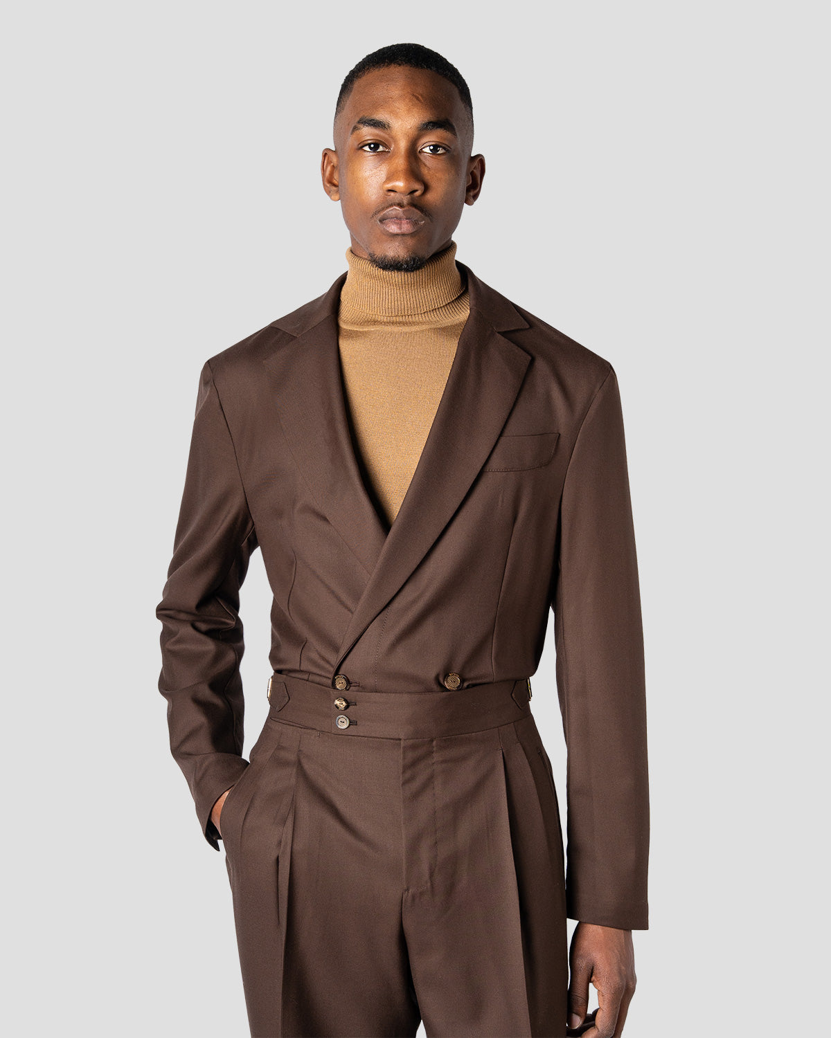 Pantaloni Oia O Gabardina Moro, Bottega Dalmut, foto 5
