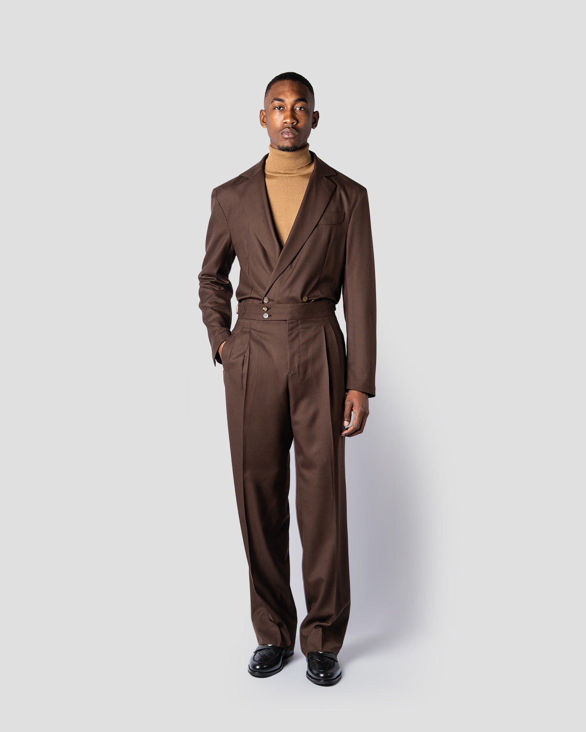 Pantaloni Oia Over Gabardina Moro