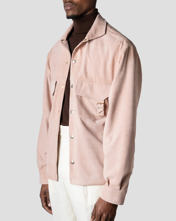 Overshirt Safari Camoscio Baby Rose