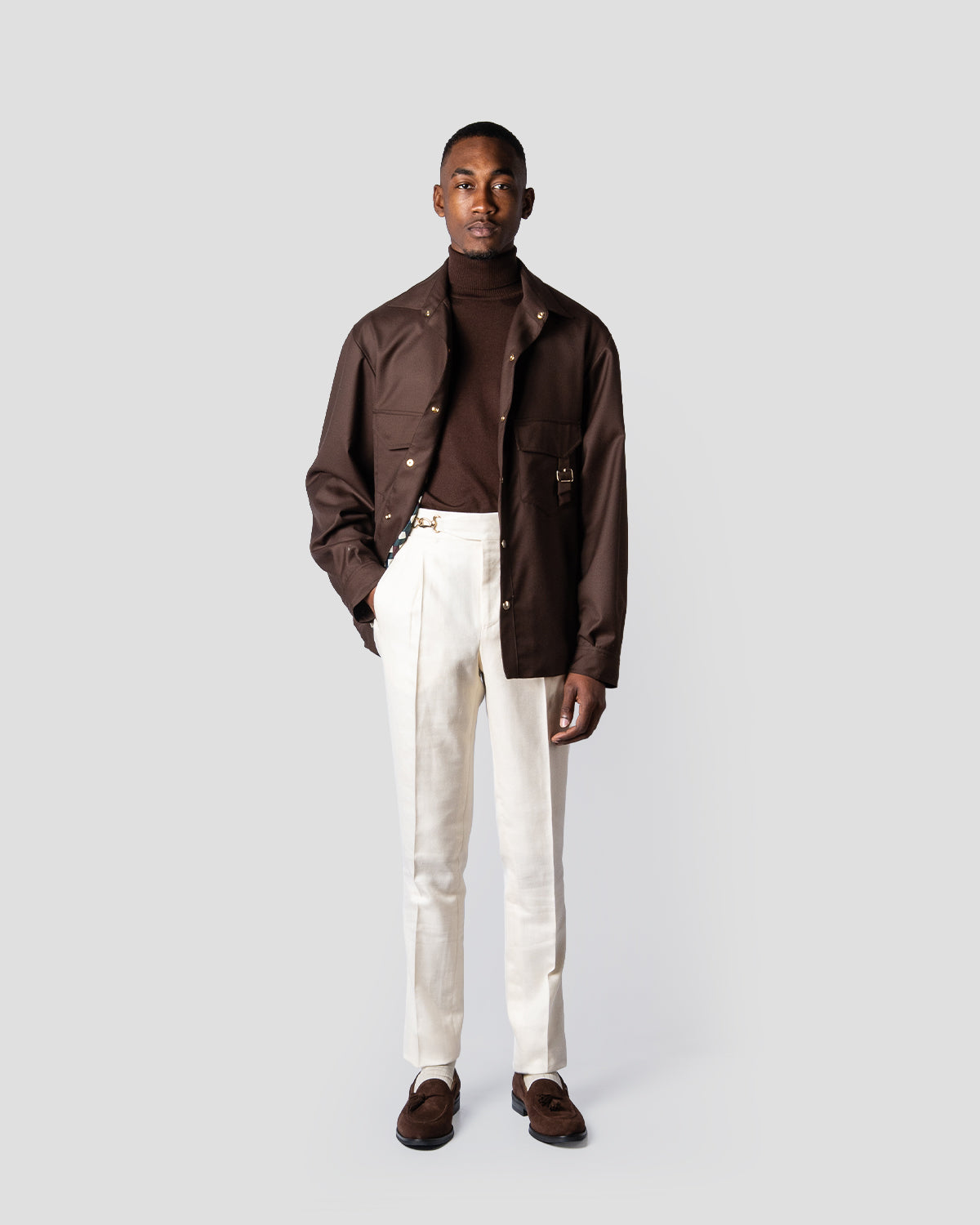 Overshirt Safari gabardina Moro