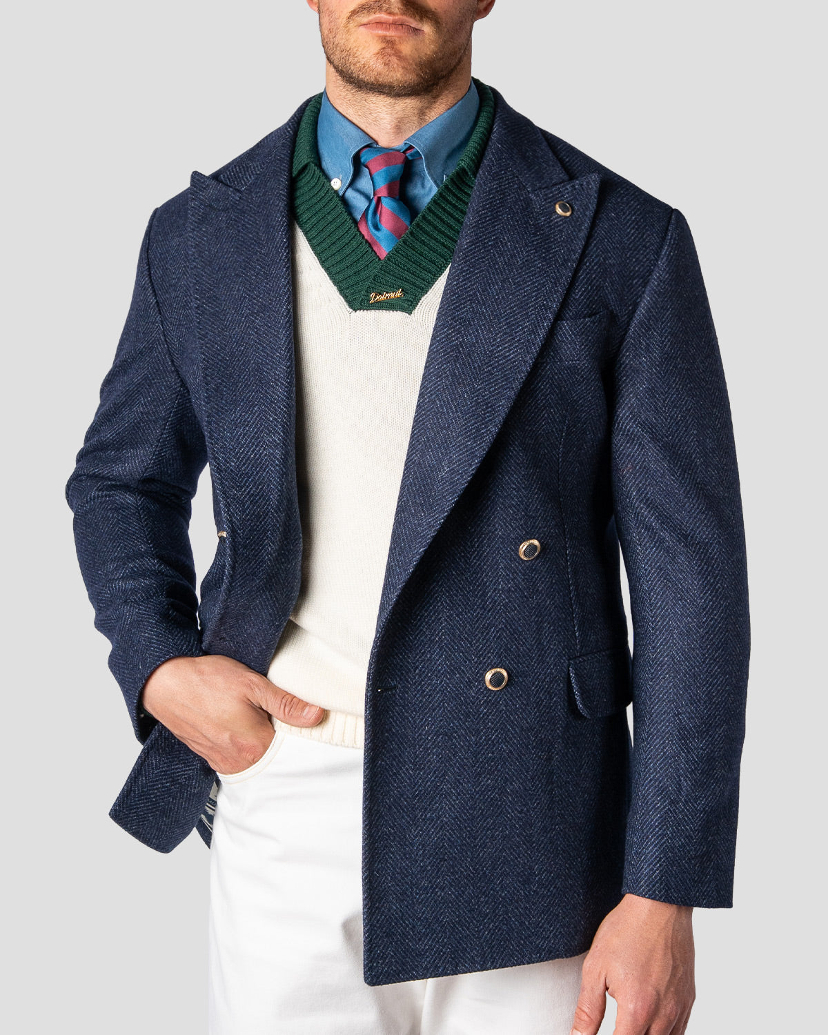 Camicia Denim Scuro Button Down