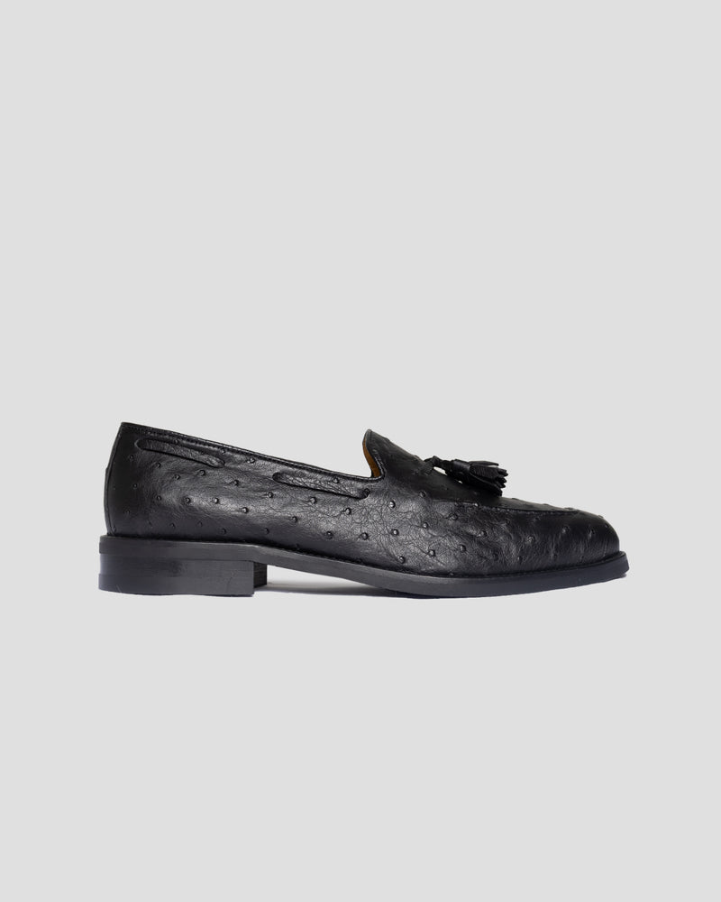 Mocassino Butterfly Struzzo nero