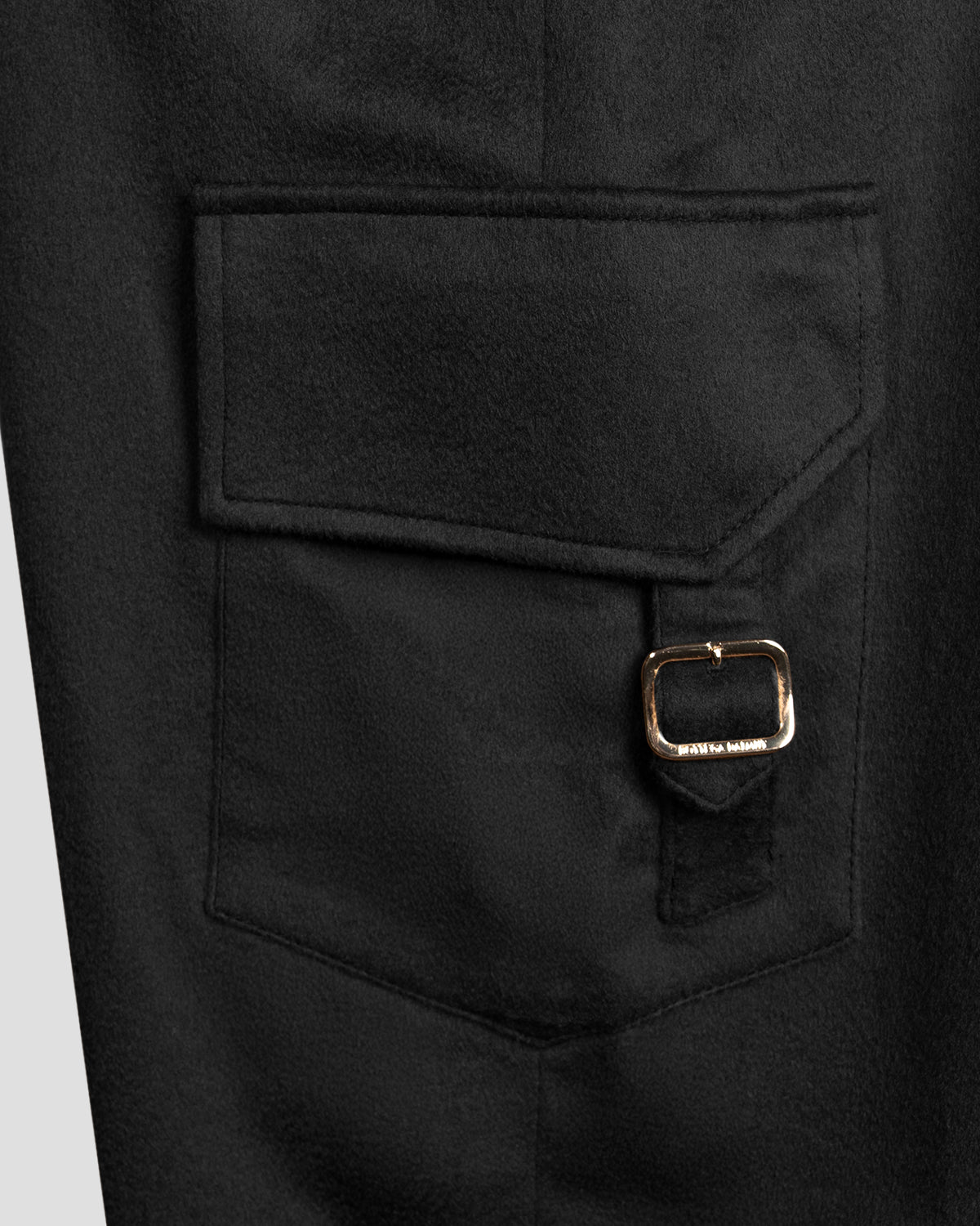 Pantaloni Cargo Cashmere Nero