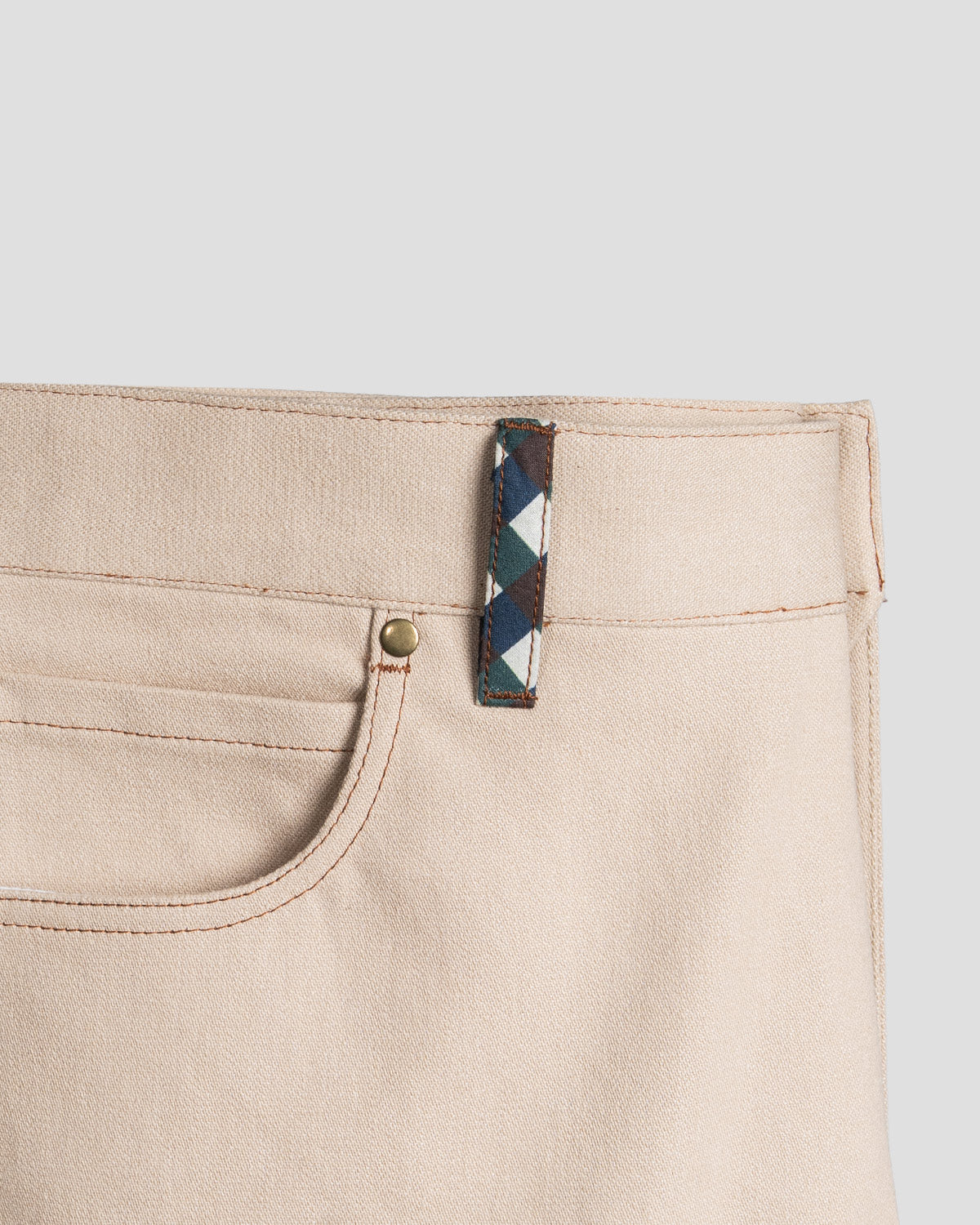 Pantaloni Balloon Denim Beige