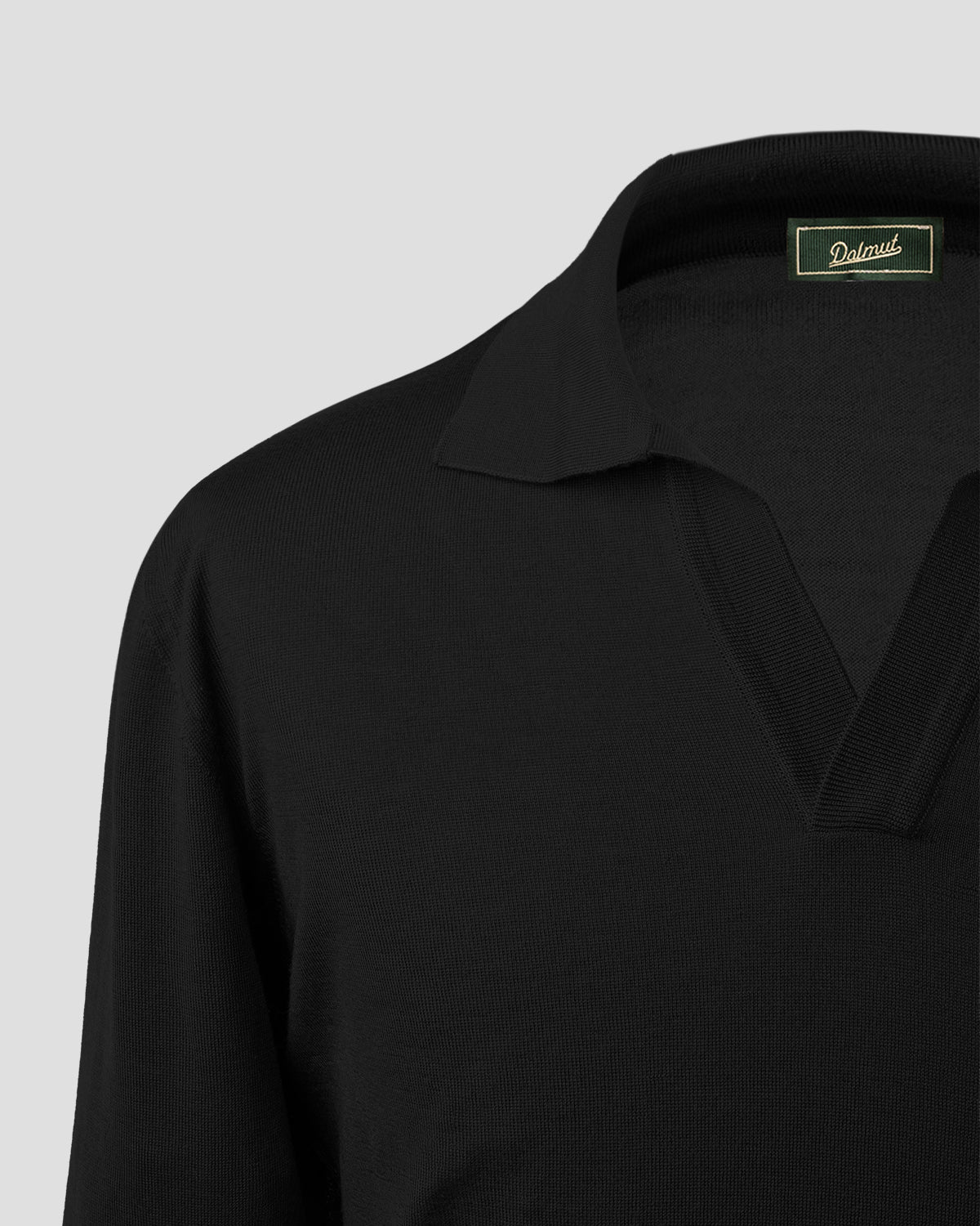 Polo Golf Nera Manica Lunga