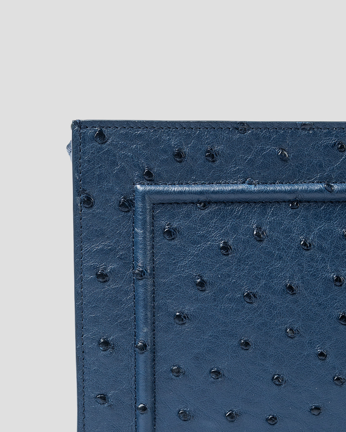 Prima Pochette Iris blue in struzzo