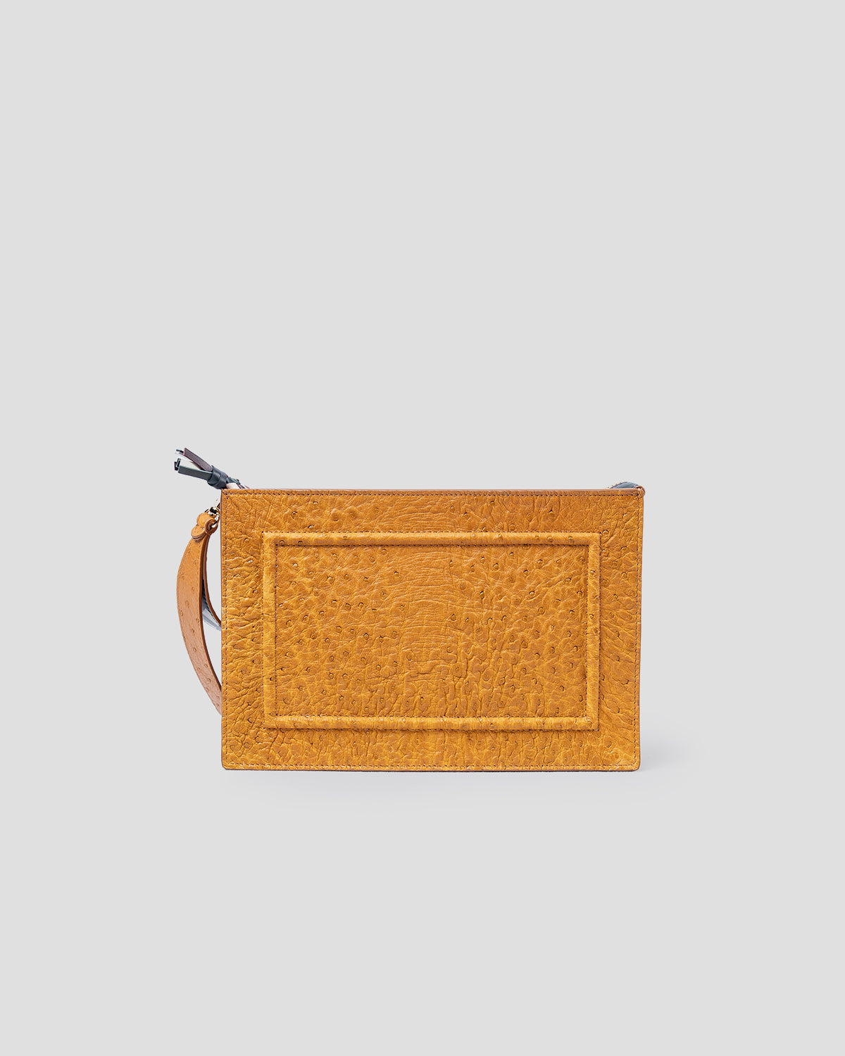 Prima Pochette Tabac in struzzo