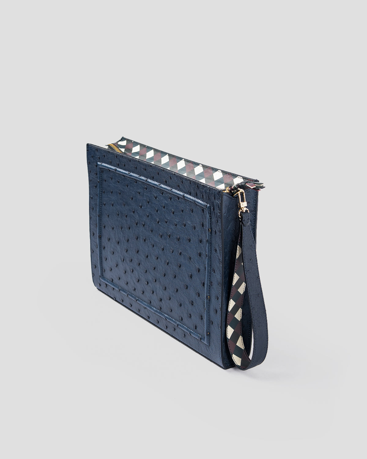 Travel pochette Struzzo Iris blue
