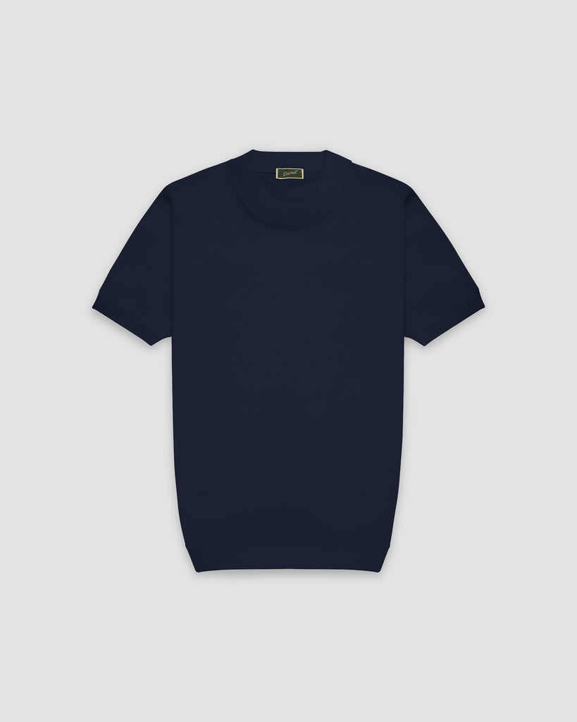 T-Shirt in filo di Scozia blu