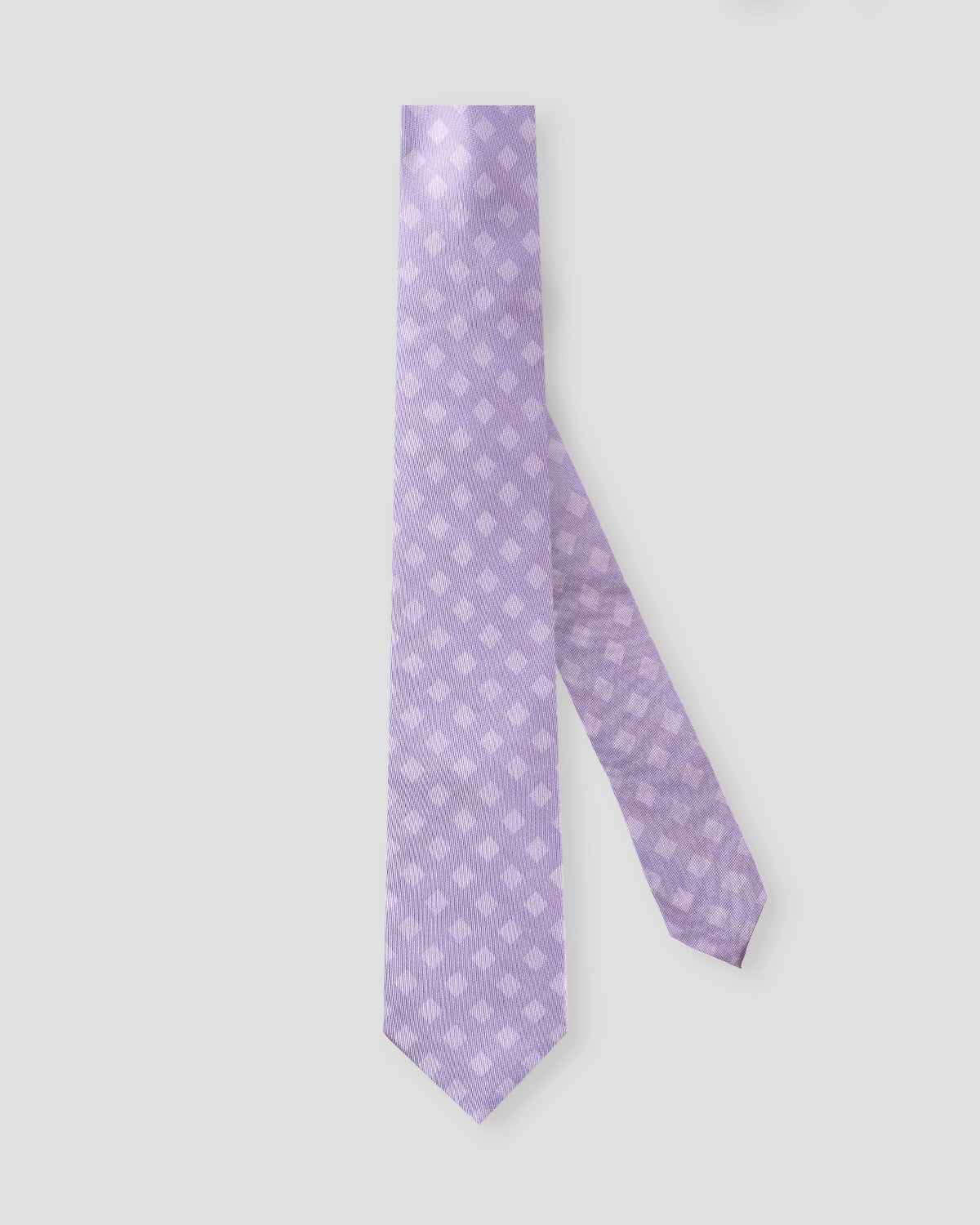 Blue silk tie with orange squares
