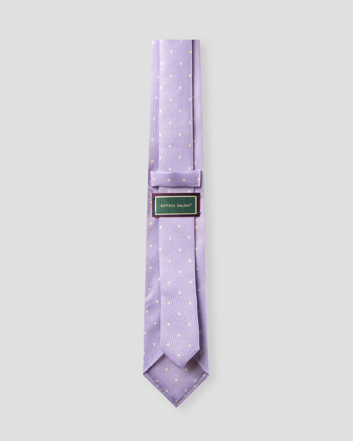 Blue silk tie with orange squares