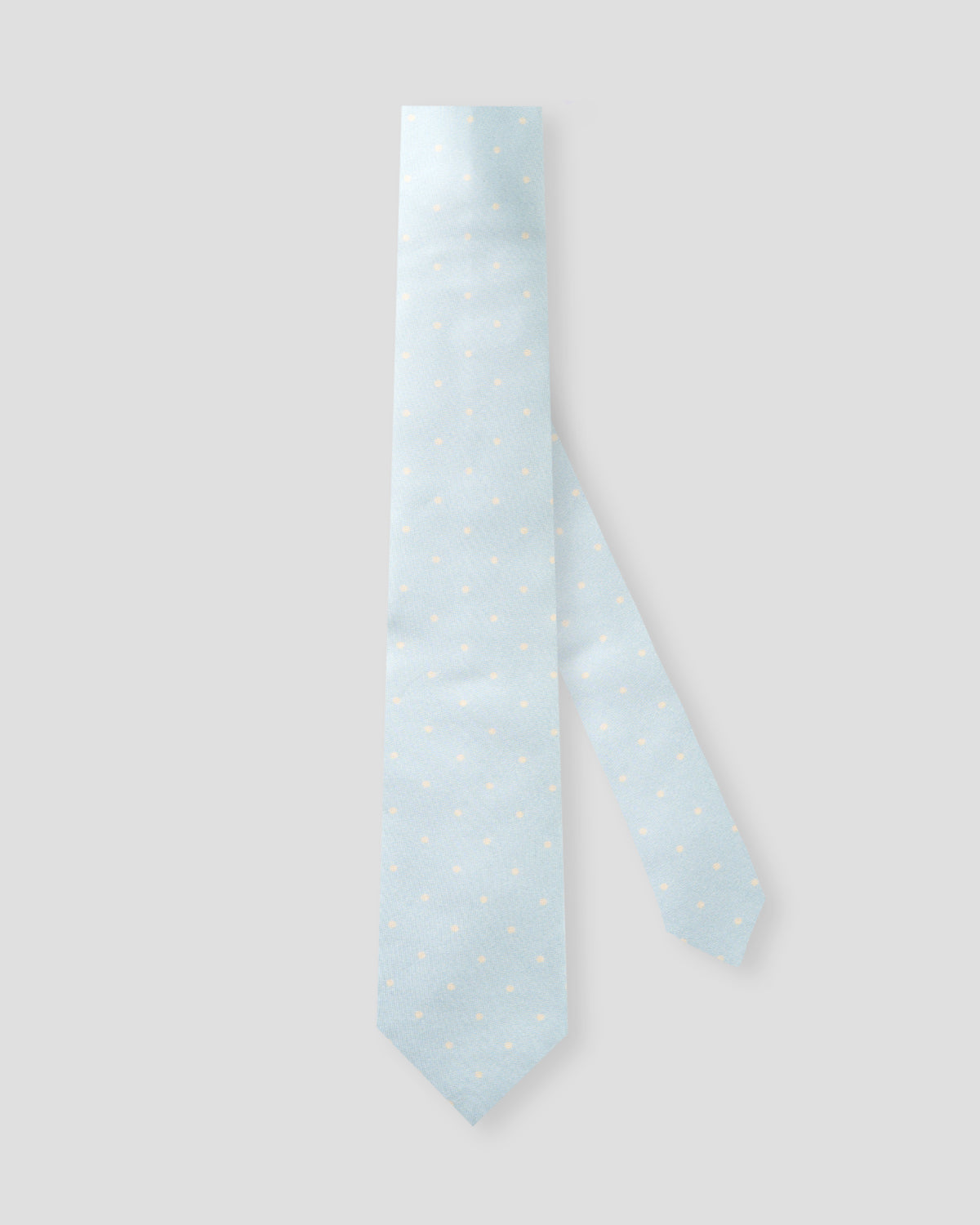Cravatta Azzurro Cielo Pois Panna