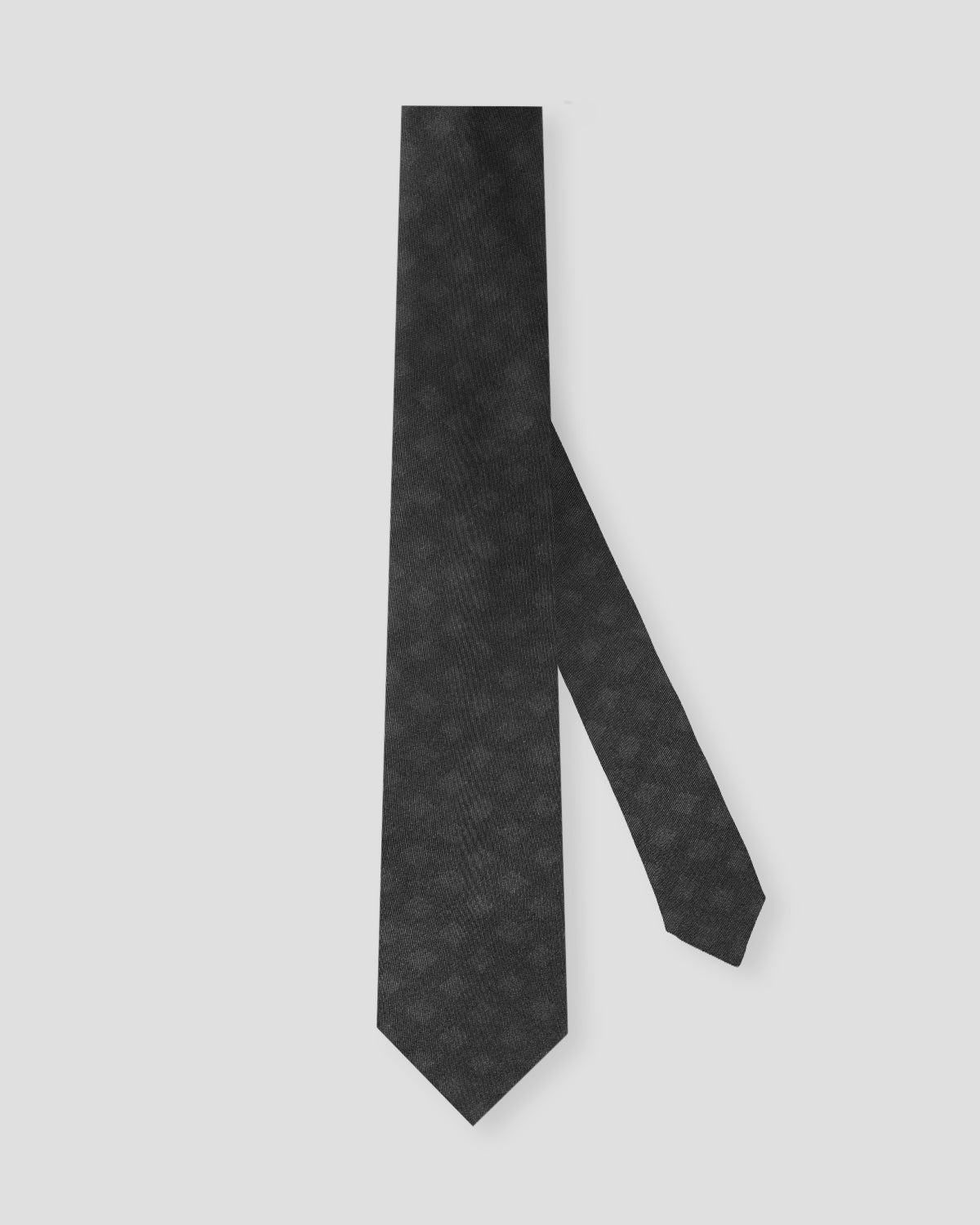 Blue silk tie with orange squares
