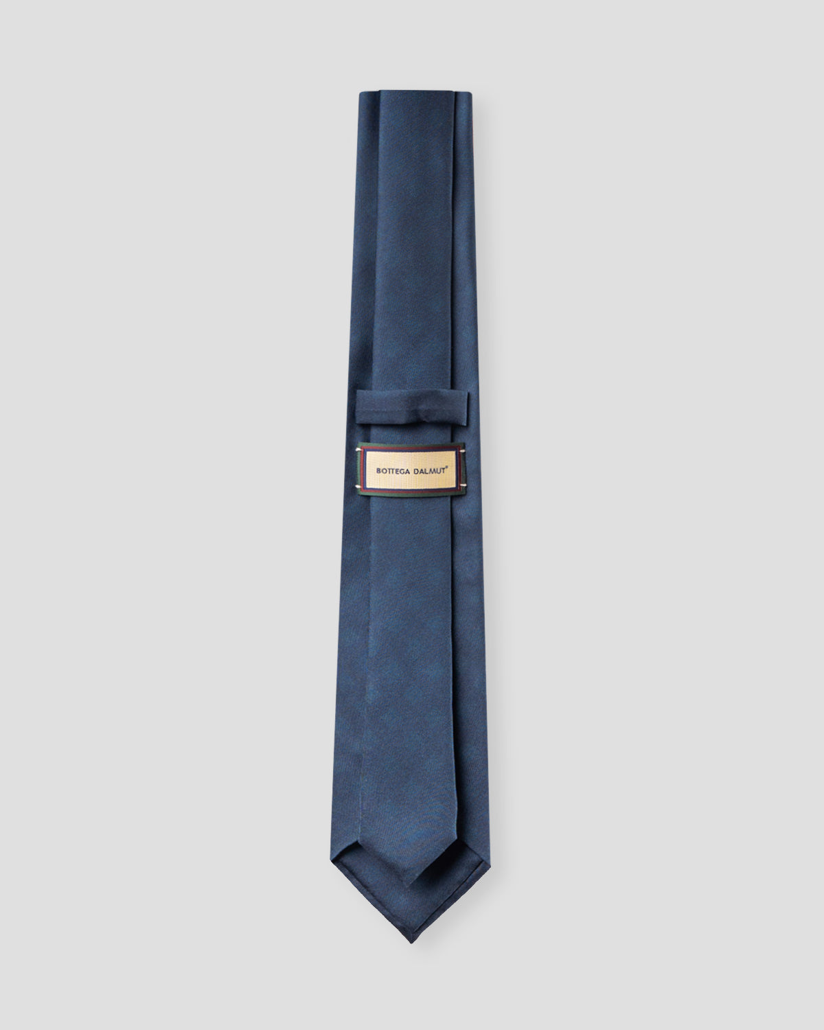 Blue silk tie with orange squares