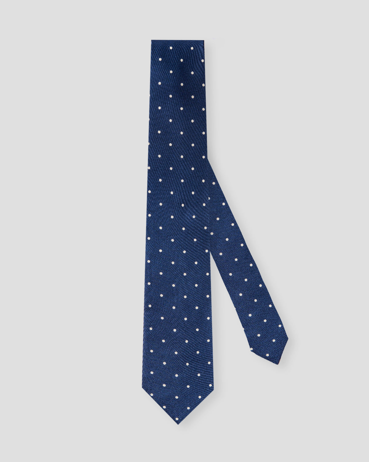 Blue silk tie with orange squares