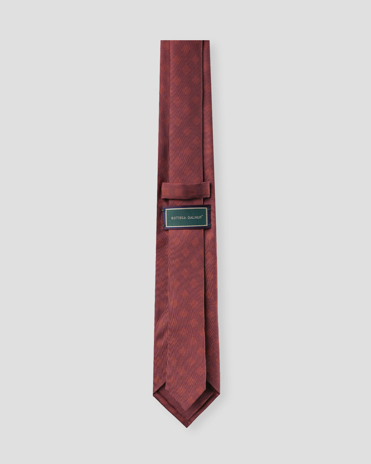 Blue silk tie with orange squares