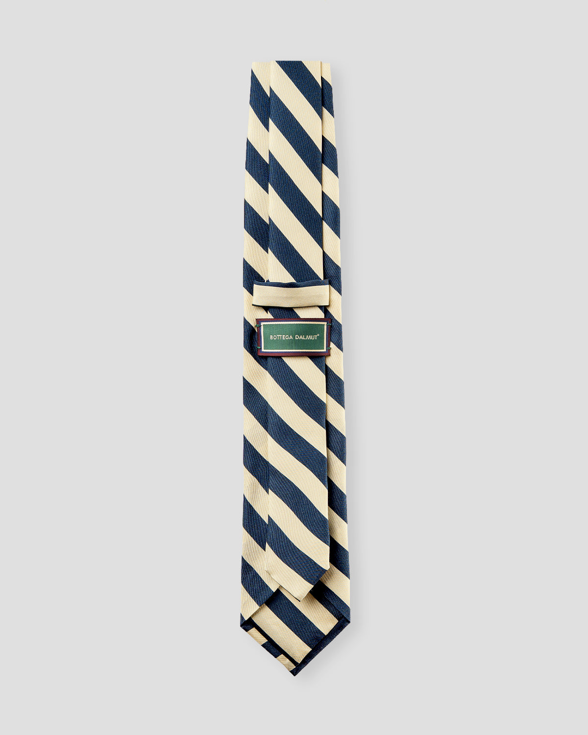 Blue silk tie with orange squares