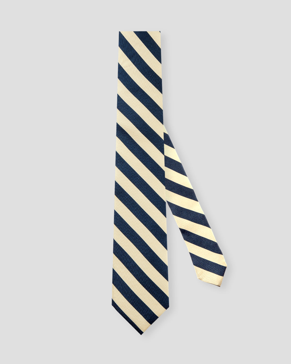 Blue silk tie with orange squares