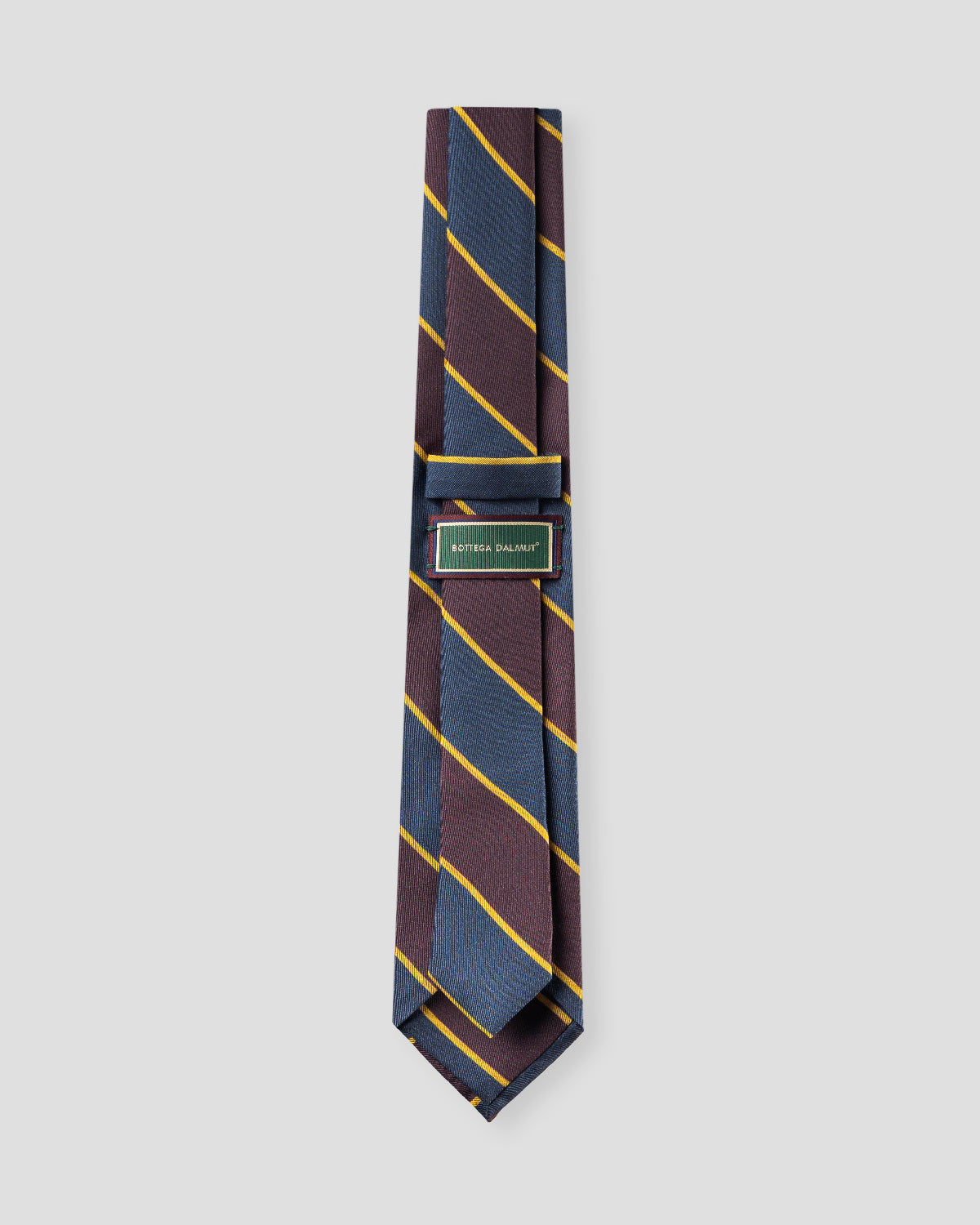Blue silk tie with orange squares