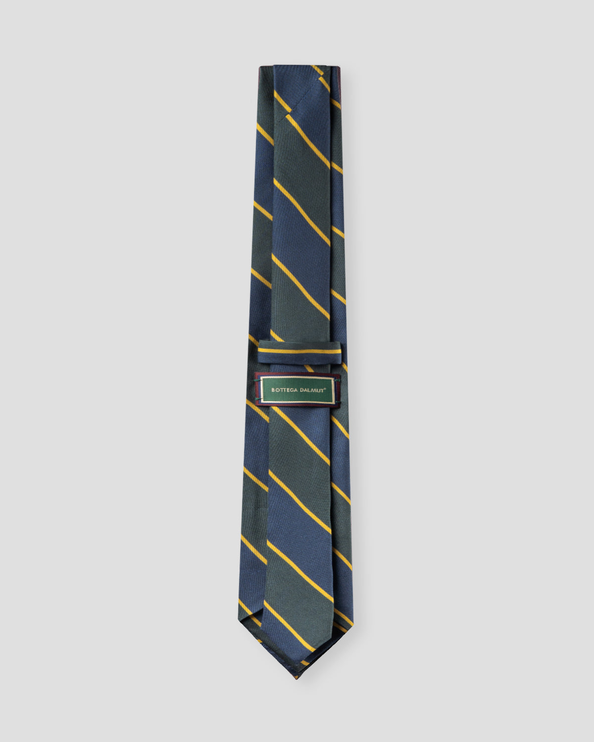Blue silk tie with orange squares