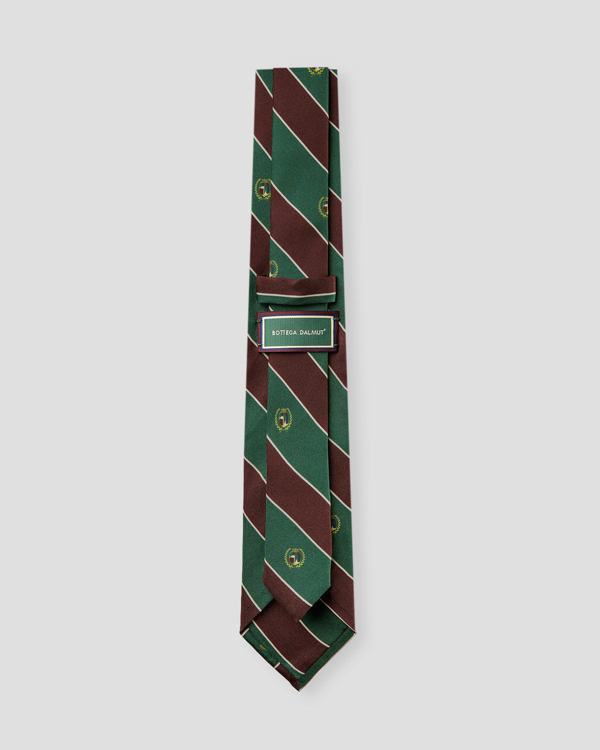 Cravatta Regimental Verde e Bordeaux Monogram