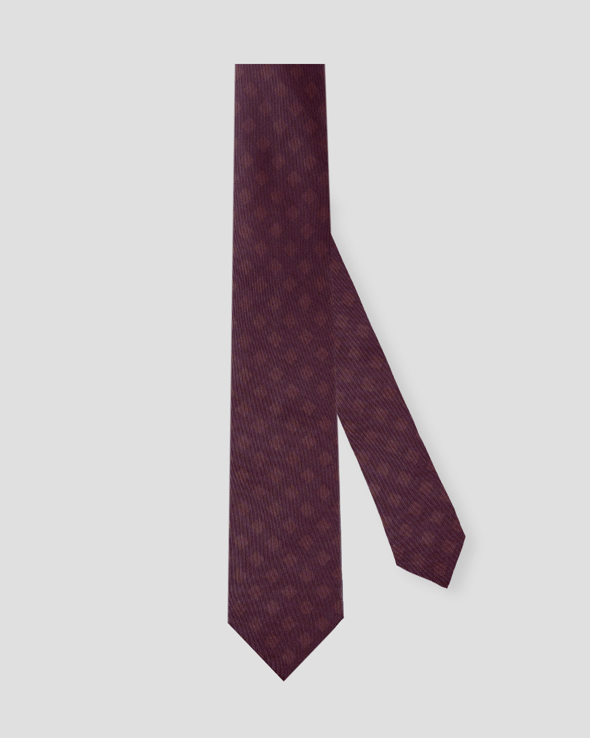 Blue silk tie with orange squares