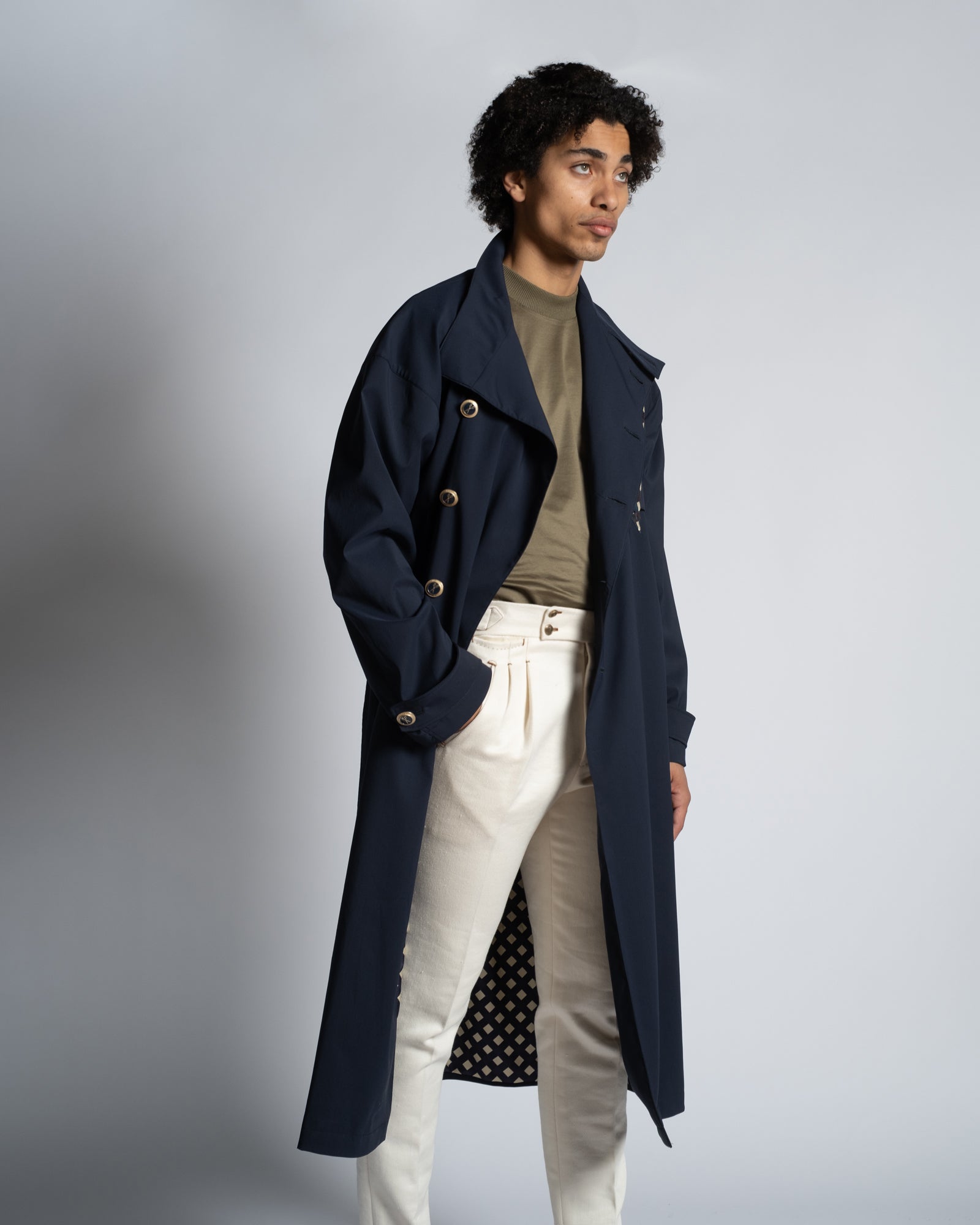 Trench Lungo T-WAY Rain-System Blu Navy