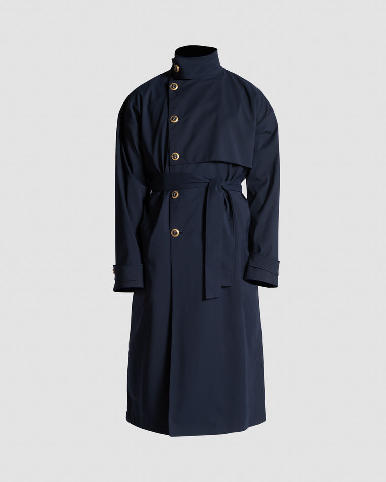 Trench Lungo T-WAY Rain-System Blu Navy, Bottega Dalmut
