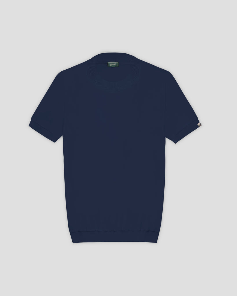 T-Shirt in filo di Scozia blu