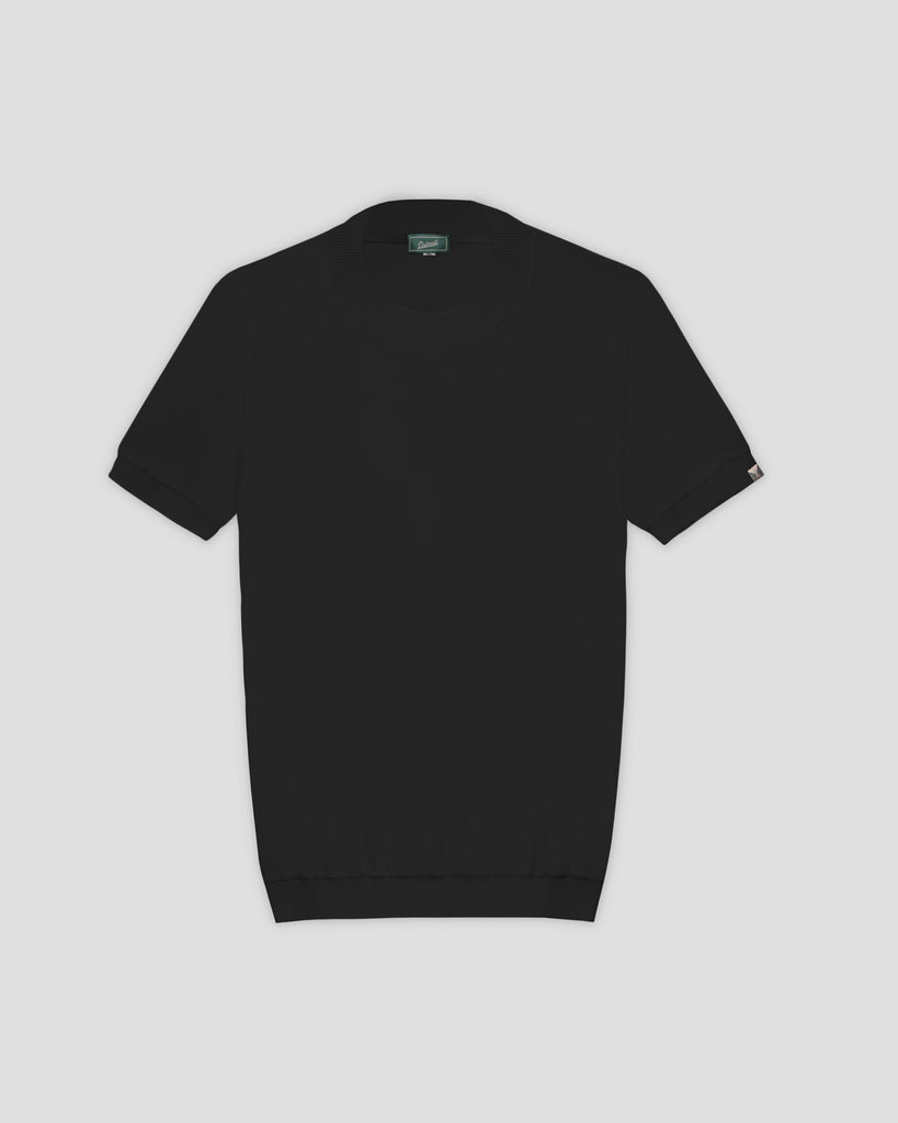 T-Shirt in filo di Scozia nero