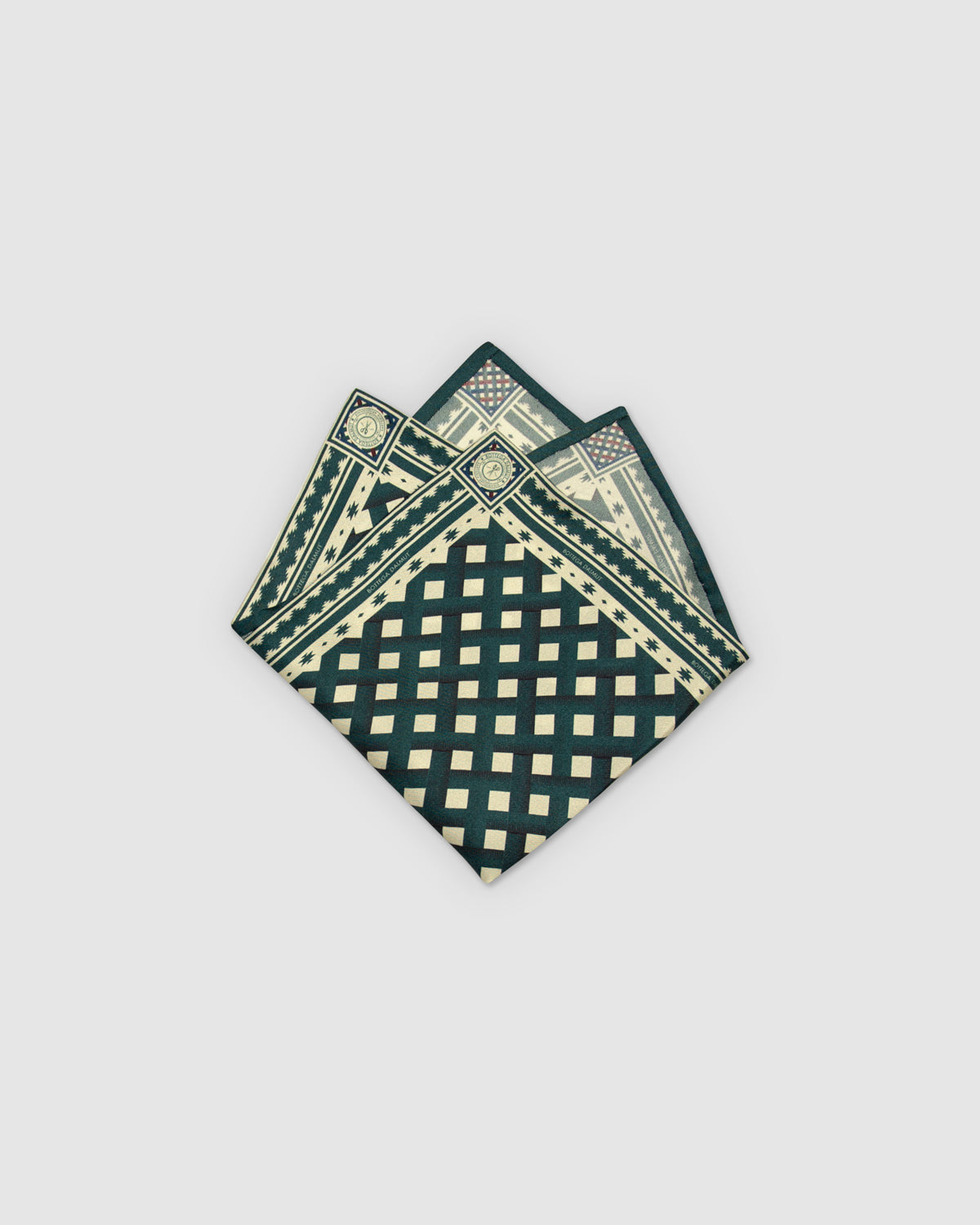 Pocket Square Foulard Verde/Panna