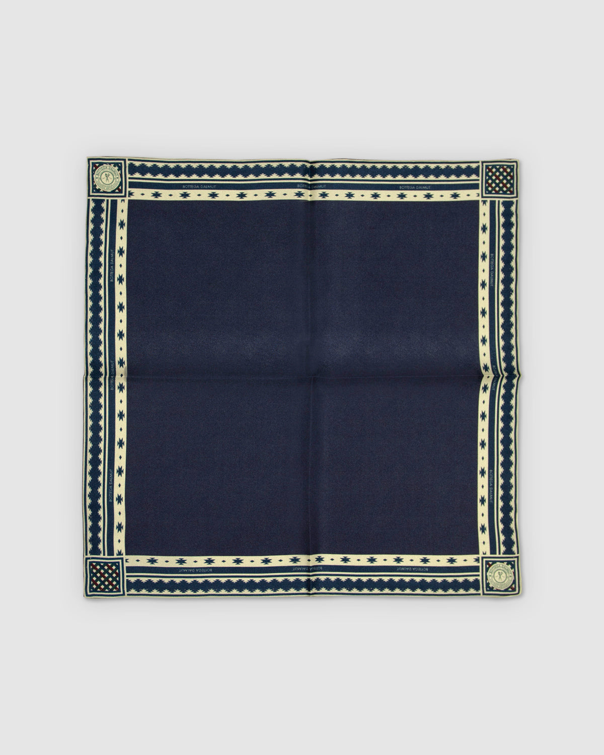 Pocket Square Foulard Blu/Panna