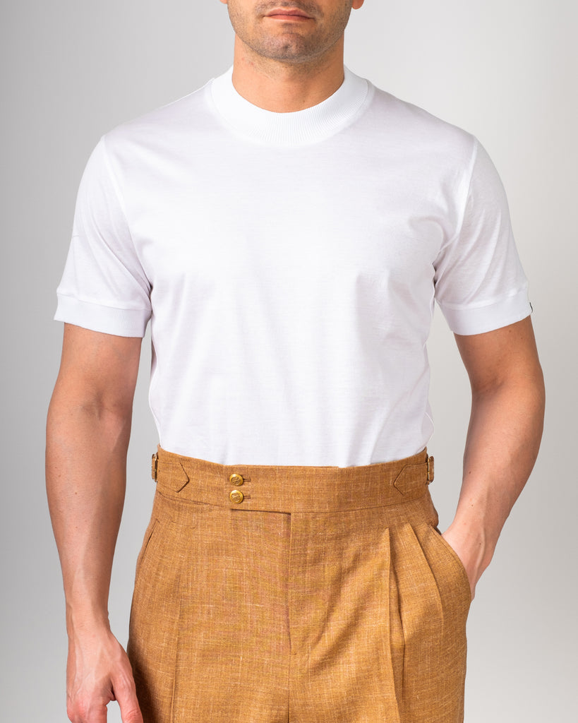 T-Shirt in filo di Scozia bianco