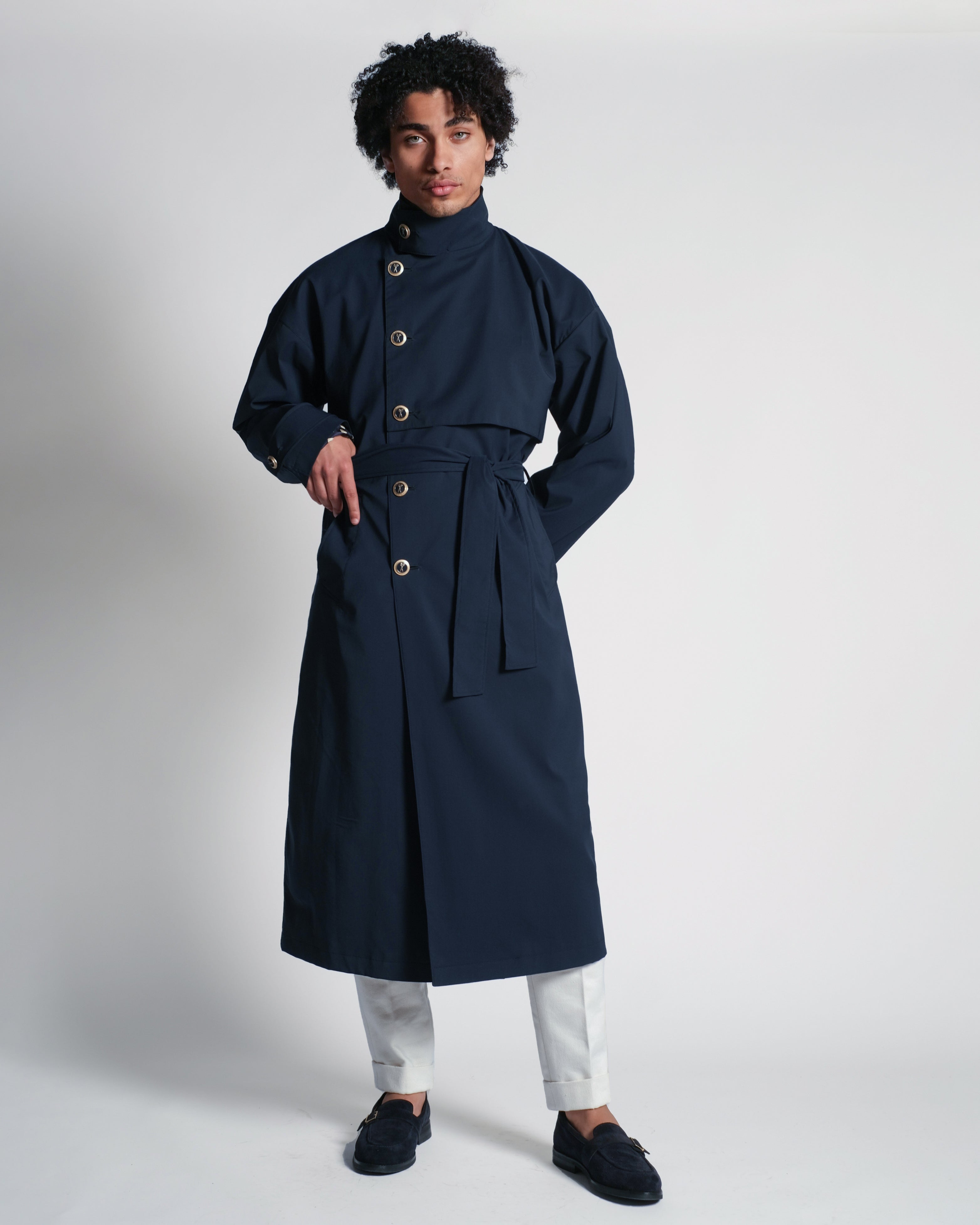 Trench Lungo T-WAY Rain-System Blu Navy