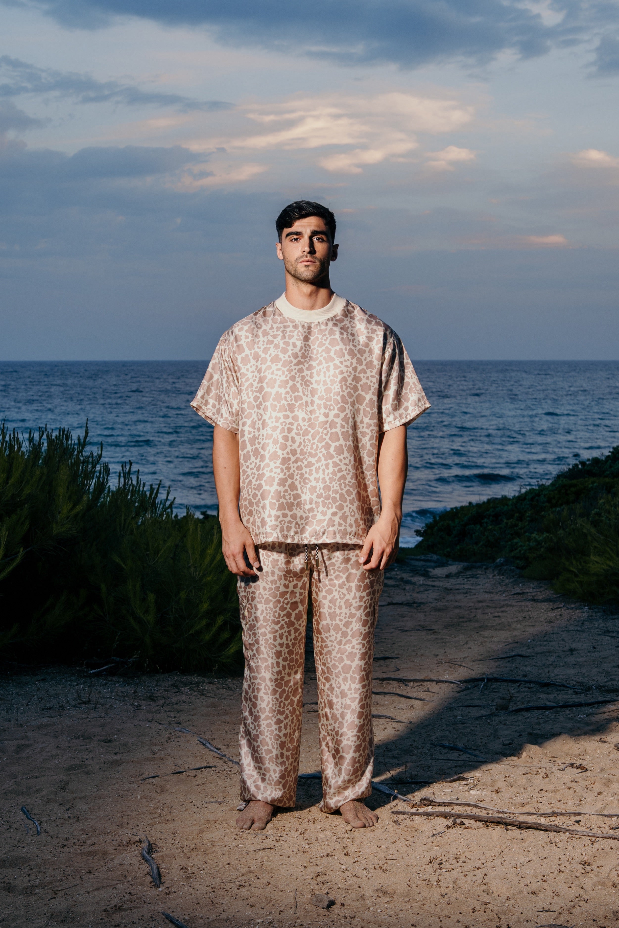 T-Shirt Over Animalier Salmon