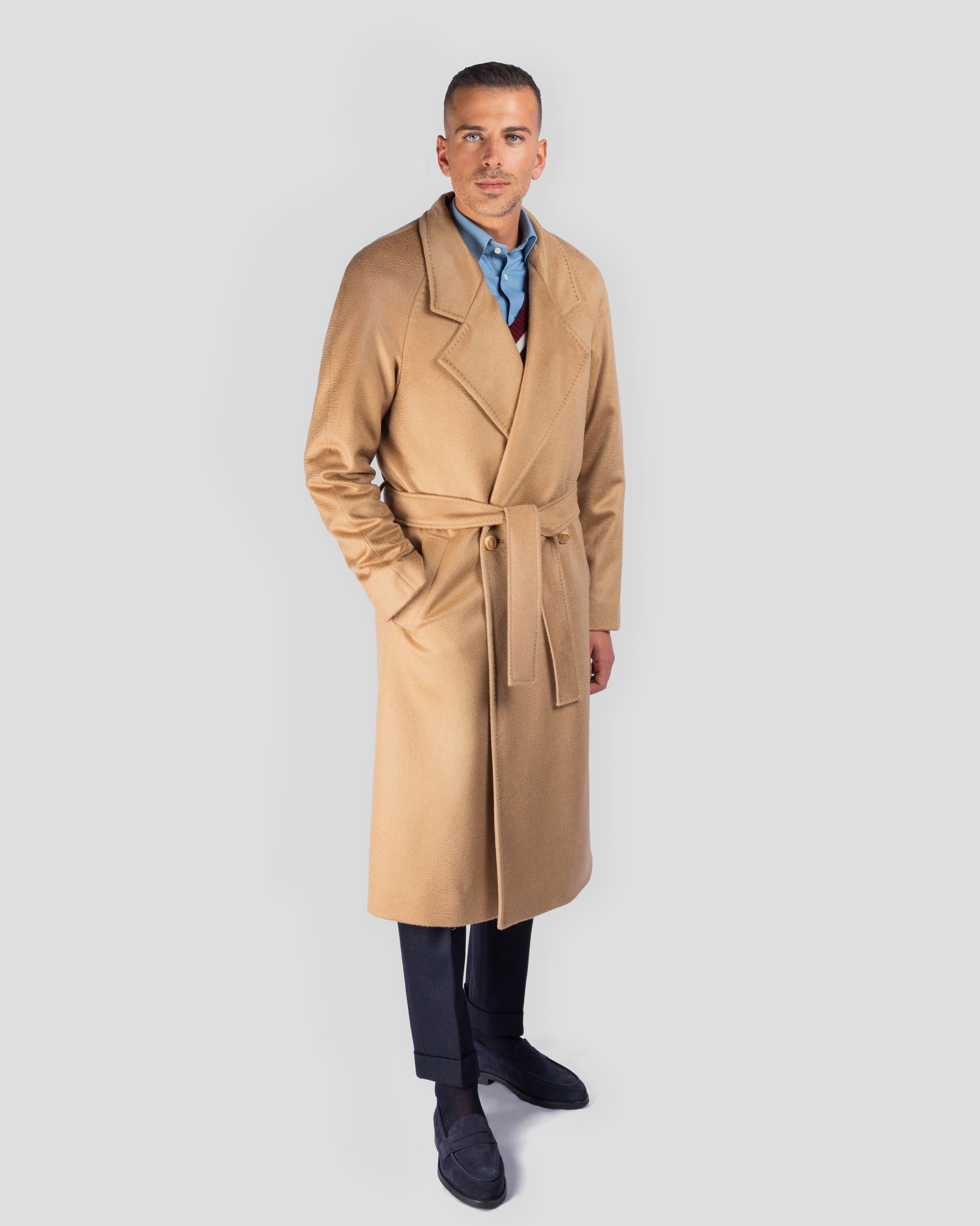 Cappotto Irish in Cashmere Cammello