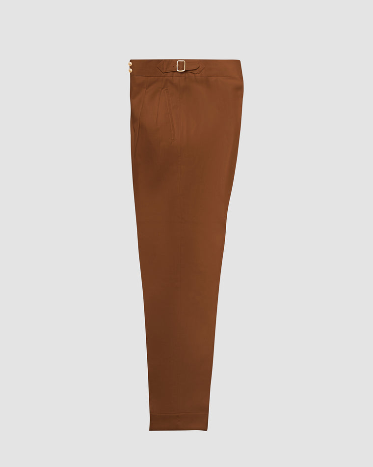 Pantaloni Oia Marrone in lana, Bottega Dalmut