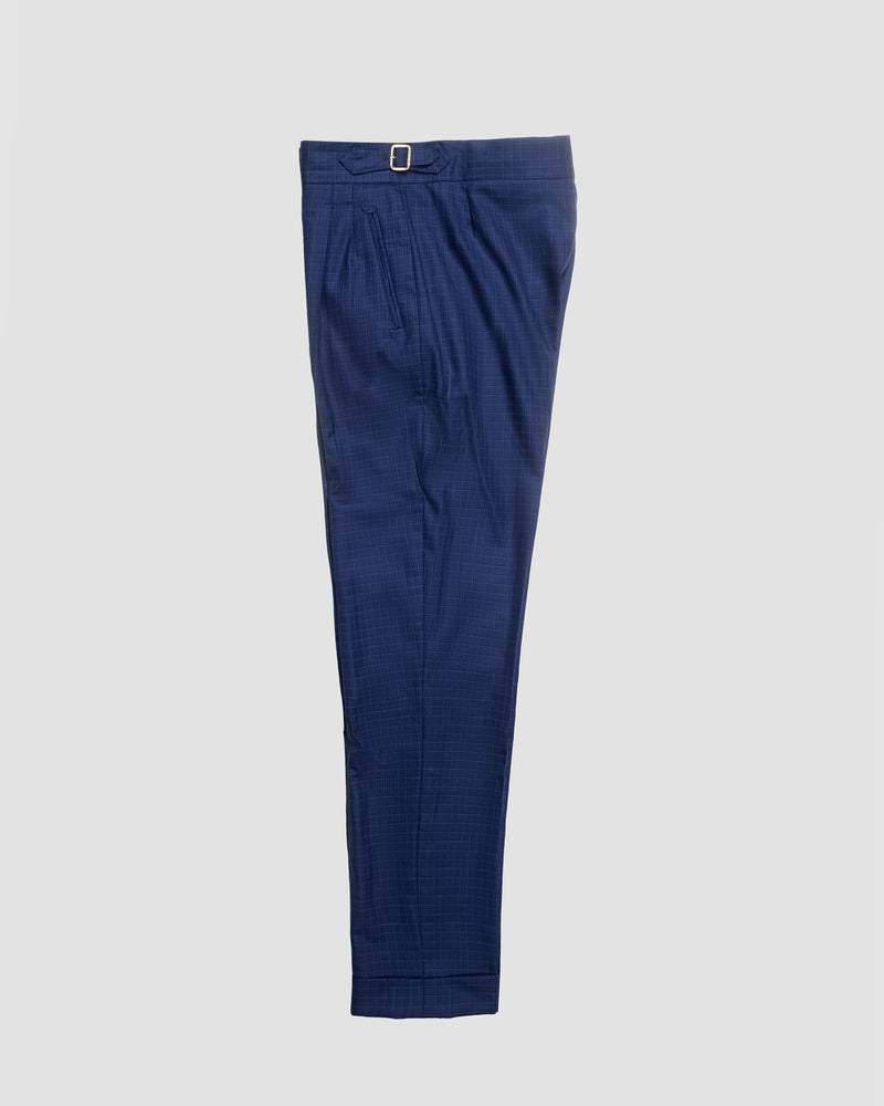 Pantaloni Oia Quadretti Blu