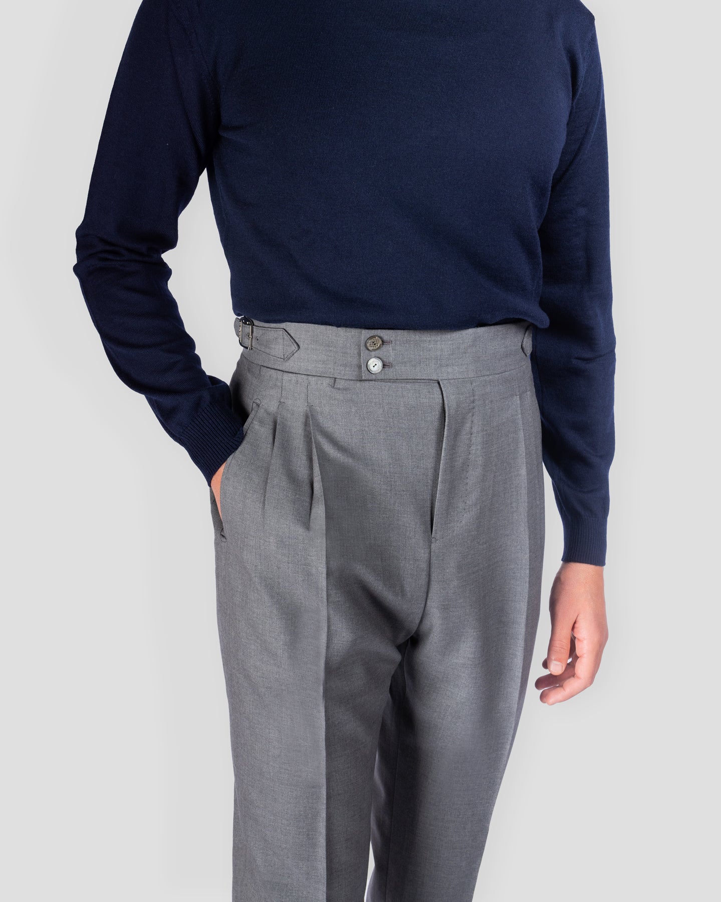 Pantalone Oia in Lana Grigio