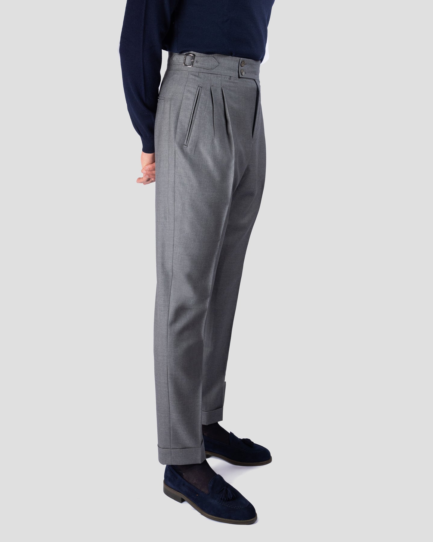 Pantalone Oia in Lana Grigio