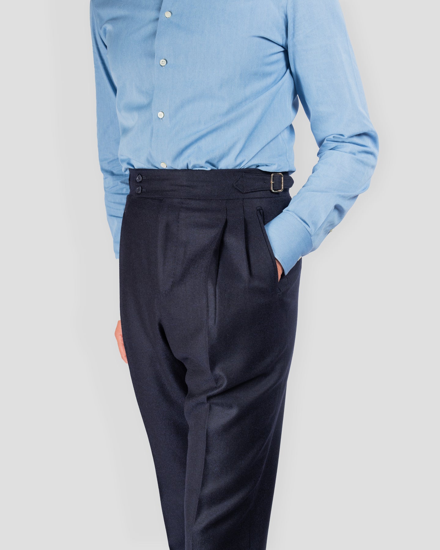 Pantalone Oia in Lana/Cashmere Blu