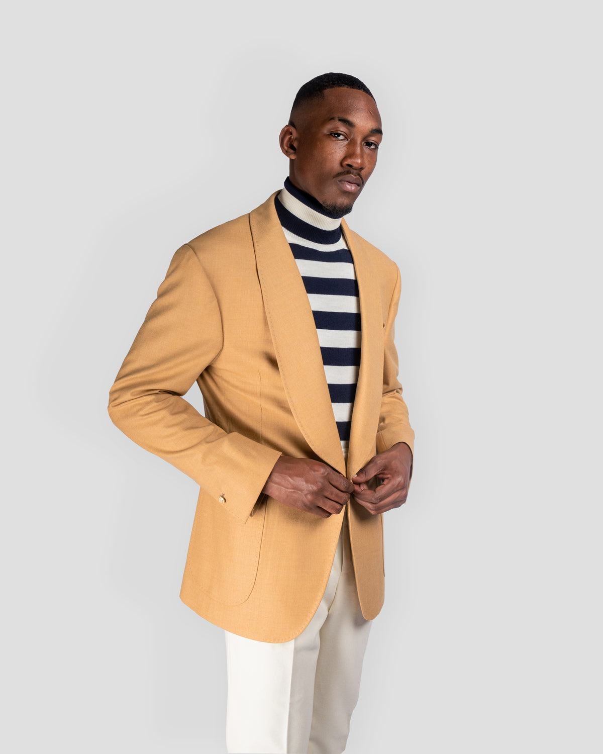 Blazer Sciallato Ocra in lana, Bottega Dalmut, foto 5